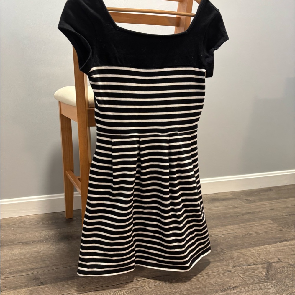 Black and White French Connection stripe dress